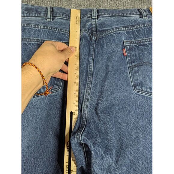 Levis 501 Jeans Mens 46x32 Blue White Oak Cone Denim Button Fly Cowboy 42x28.5 - Picture 14 of 15